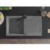 MEXEN/S - Leo granitový dřez 1-miska s odkapávačem včetně baterie Rita, šedý 6501-71-670300-70-B