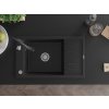 MEXEN/S - Elias Elias granitový dřez 1-miska s odkapávačem včetně baterie Savita, černá 6511-77-672601-70