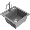 MEXEN/S - Vito granitový dřez 1-miska včetně baterie Carla, šedá 6503-71-670700-71