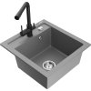 MEXEN/S - Vito granitový dřez 1-miska včetně baterie Duero, šedá 6503-71-671600-70