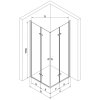 MEXEN/S - Lima Duo sprchový kout 90 x 90, transparent, černá 856-090-090-70-00-02