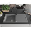 MEXEN/S - Leo granitový dřez 1-miska s odkapávačem včetně baterie Elia, šedá 6501-71-670101-70
