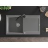MEXEN/S - Leo granitový dřez 1-miska s odkapávačem včetně baterie Elia, šedá 6501-71-670101-70