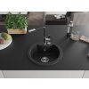 MEXEN/S - Diego granitový dřez 1-miska včetně baterie Flora, černá 6512-77-670401-07