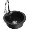 MEXEN/S - Diego granitový dřez 1-miska včetně baterie Elia, černá 6512-77-670101-00