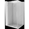 MEXEN/S - Velar L sprchový kout, posuvné dveře 120 x 75, transparent, bílá 871-120-075-03-20