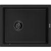 MEXEN/S - Pedro granitový dřez 1-miska 560 x 460 mm, černá, sifon černá 6508561000-77-B