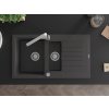 MEXEN/S - Matias granitový dřez 1.5 s odkapávačem včetně baterie Rita, černý kropenatý  6502-76-670300-00