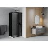 MEXEN/S - Rio sprchový kout čtverec 80x80, grafit, černá + bílá vanička se sifonem 860-080-080-70-40-4010B