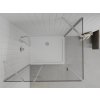 MEXEN/S - Roma sprchový kout 100x70, kyvné, čiré sklo, chrom + vanička 854-100-070-01-00-4010