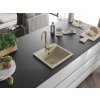 MEXEN/S - Milo granitový dřez 1 435 x 410 mm, béžová, + zlatý sifon 6505441000-69-G