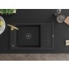 MEXEN/S - Elias granitový dřez s odkapávačem včetně baterie Telma, černá 6511-77-670200-50-B
