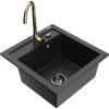 MEXEN/S - Vito granitový dřez včetně baterie Telma, černá 6503-77-670200-50-B
