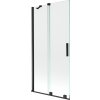 MEXEN/S - Velar Dvoukřídlá posuvná vanová zástěna 95 x 150, transparent, černá 896-095-000-01-70