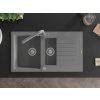 MEXEN/S - Matias granitový dřez 1.5 s odkapávačem včetně baterie Duero, šedá 6502-71-671600-71