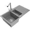 MEXEN/S - Matias granitový dřez 1.5 s odkapávačem včetně baterie Duero, šedá 6502-71-671600-00