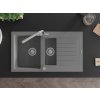 MEXEN/S - Matias granitový dřez 1.5 s odkapávačem včetně baterie Duero, šedá 6502-71-671600-00
