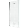 MEXEN - Mist vanová zástěna 2-křídlová levá 80 x 150, transparent, chrom 8A9-080-002-01-00-L