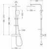 MEXEN/S - CQ22 sprchový sloup s termostatickou baterií černá 772502295-70