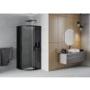 MEXEN - Rio sprchový kout čtvrtkruh 90 x 90, grafit, černá 863-090-090-70-40