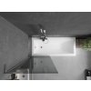 MEXEN/S - Next L vanová zástěna FIX 70 x 150, grafit, chrom 895-070-000-03-40-01