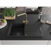 MEXEN/S - Bruno granitový dřez s odkapávačem včetně baterie Duero, černá 6513-77-671600-50-B