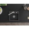 MEXEN/S - Milo granitový dřez 1-miska včetně baterie Rita, černý kropenatý 6505-76-670300-00