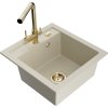 MEXEN/S - Vito granitový dřez 1-miska včetně baterie Duero, béžová 6503-69-671600-50