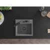 MEXEN/S - Milo granitový dřez 1-miska včetně baterie Duo, šedá 6505-71-671701-70-B