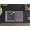 MEXEN/S - Pablo granitový dřez s odkapávačem včetně baterie Duo, šedá 6510-71-671701-07-B