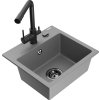 MEXEN/S - Milo granitový dřez včetně baterie Duero, šedá 6505-71-671600-70-B