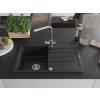 MEXEN/S - Bruno granitový dřez s odkapávačem včetně baterie Duero, černá 6513-77-671600-00