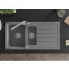 MEXEN/S - Andres granitový dřez s odkapávačem včetně baterie Duero, šedá 6515-71-671600-00