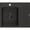 MEXEN/S - Ben granitový dřez 1 s odkapávačem levý 600 x 500 mm, černá/zlatá metalik, sifon černá 6522605000-75-B