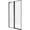 MEXEN/S - Mist L vanová zástěna 2-křídlová levá 100 x 150, černá okraj, černá 8A9L-100-011-70-70-L