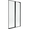 MEXEN/S - Mist L vanová zástěna 2-křídlová pravá 100 x 150, černá okraj, černá 8A9L-100-011-70-70-P