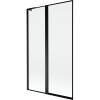 MEXEN/S - Mist L vanová zástěna 2-křídlová levá 110 x 150, černá okraj, černá 8A9L-110-011-70-70-L