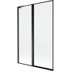 MEXEN/S - Mist L vanová zástěna 2-křídlová levá 120 x 150, černá okraj, černá 8A9L-120-011-70-70-L