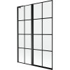 MEXEN/S - Mist L vanová zástěna 2-křídlová levá 120 x 150, černá kratka, černá 8A9L-120-011-70-77-L