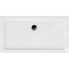 MEXEN/S - Flat sprchová vanička obdélníková slim 120 x 70, bílá + zlatý sifon 40107012G