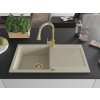 MEXEN/S - Leo granitový dřez 1-miska s odkapávačem včetně baterie Elia, béžová 6501-69-670101-50