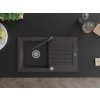 MEXEN/S - Pablo granitový dřez 1-miska včetně baterie Duero, černá kropenatá 6510-76-671600-70