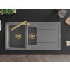 MEXEN/S - Andres granitový dřez s odkapávačem včetně baterie Duero, šedá 6515-71-671600-50