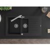 MEXEN/S - Matias granitový dřez 1.5 s odkapávačem včetně baterie Duero, černá 6502-77-671600-00