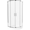 MEXEN/S - Rio čtvrtkruhový sprchový kout 70 x 70, transparent, chrom + vanička Rio 863-070-070-01-00-4710