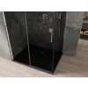 MEXEN/S - Omega sprchový kout 100x90, grafit, chrom + černá vanička se sifonem 825-100-090-01-40-4070