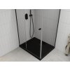 MEXEN/S - Roma sprchový kout 90x100, transparent, černá + černá vanička se sifonem 854-090-100-70-00-4070B