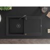 MEXEN/S - Leo granitový dřez s odkapávačem včetně baterie Telma, černá 6501-77-670200-70-B
