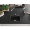 MEXEN - Milo granitový dřez 1-miska 435x410 mm, černá / kovové zlato 6505441000-75