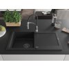 MEXEN/S - Leo granitový dřez 1 s odkapávačem včetně baterie Aster, černá 6501-77-73450-07-B
